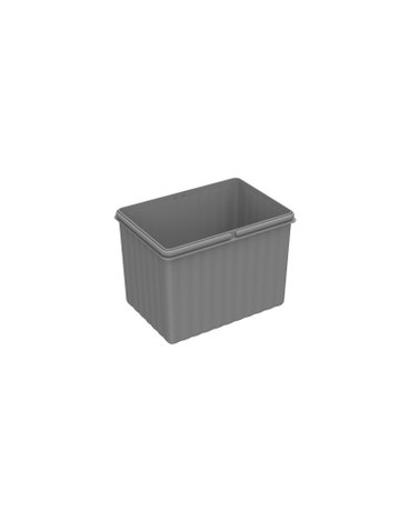 Eimer 12 l, Kunststoff, grau, B x T x H 310 x 223 x 230 mm, Für Abfallsystem Bin.it Flex - Hettich