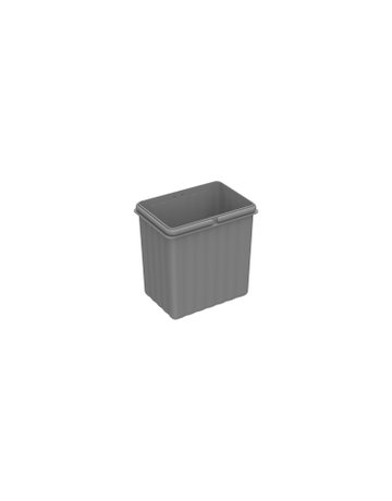 Eimer 5,5 l, Kunststoff, grau, B x T x H 155 x 223 x 230 mm, Für Abfallsystem Bin.it Flex - Hettich