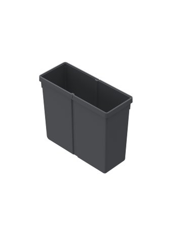 Eimer 26 l, Kunststoff, anthrazit, B x T x H 298 x 356 x 275 mm, Für Abfallsystem Bin.it Prime - Hettich