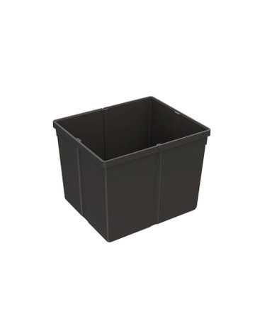 Eimer 11 l, Kunststoff, anthrazit, B x T x H 146 x 356 x 275 mm, Für Abfallsystem Bin.it Prime - Hettich