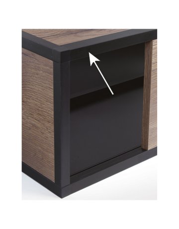 Cadro Schiebetürprofil einliegend, oben, 3000 mm, Edelstahl Optik - Hettich