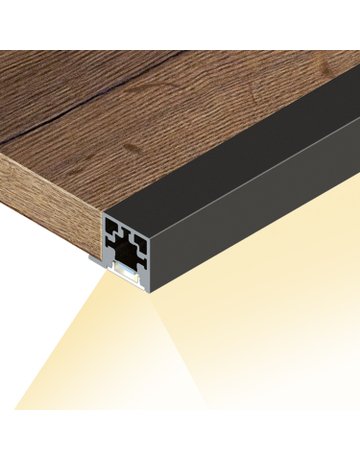 Cadro Lichtprofil Boden Edelstahl Optik - Hettich
