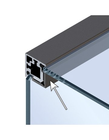 Eckprofil,L 3.000xB12,3xH12,3mm,schwarz CADRO 9303918,2-seitig - Hettich