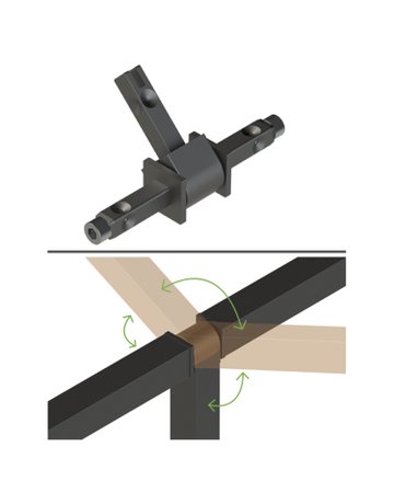 Verbinder CADRO 9303949 T-Stück,ER-Optik - Hettich