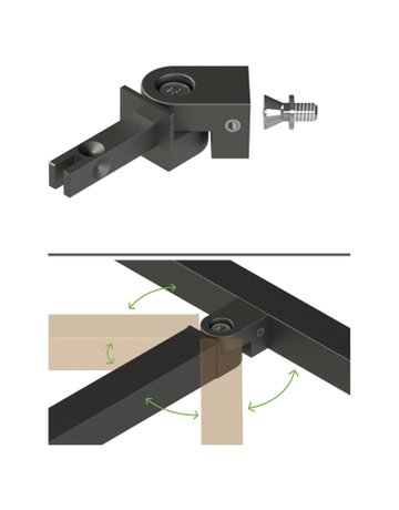 Verbinder CADRO 9303953 flexibel,ER-Optik - Hettich
