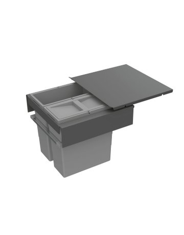 Küchen-Abfallsystem, KB450mm, 28l,KF/STA Frame 9352421,anthrazit - Hettich