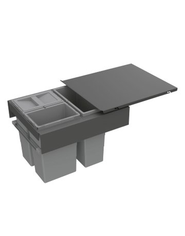 Küchen-Abfallsystem, KB450mm, 34l,KF/STA Frame 9352424,anthrazit - Hettich