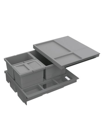 Küchen-Abfallsystem, KB500mm, 34l,KF InsertFlex 9352459,anthrazit - Hettich