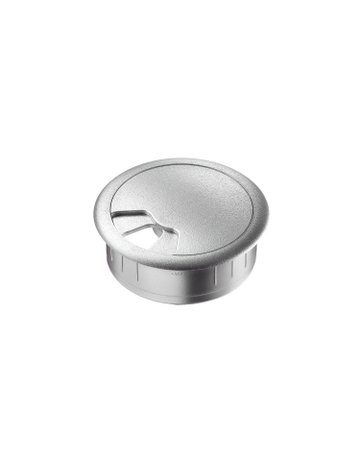 Möbel-Kabeldurchlass, Ø80mm 9131025,rund,Kunststoff chromoptik matt - Hettich