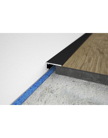 Abschlußleisten AL16X5 16 x 6 x 2000 mm, Alu schwarz C35 - Minileiste