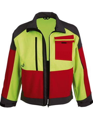 Softshelljacke ForestJackRed, Gr. 3XL, rot/anth./gelb