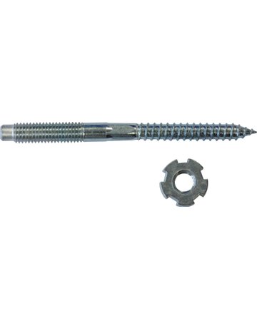 Kropfschrauben M/H M 10 x 35 verzinkt 120 mm mit 1 Sternmutter