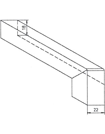 Bank Abschluss 260 mm LM-EV 1 Putz 22 mm (A 900 G) rechts - Bug