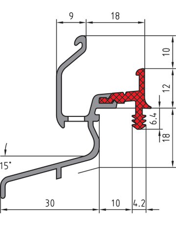 Thermo-Regenschutzschiene LM EV 1 GTR 22.44 K VE 48 - Bug