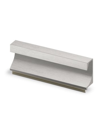 Möbel- Griffleiste, mit Harpunensteg, Capris 9149296, Länge 1.200mm, Aluminium edelstahloptik eloxiert - Hettich