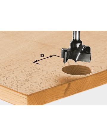 Beschlagbohrer 8 mm Schaft HM D=35 H=54,5 - Festool