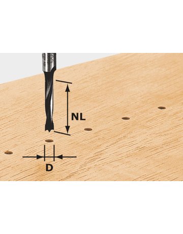 Dübelbohrer 8 MM Schaft HM D=5 B=30 H=53,5 - Festool