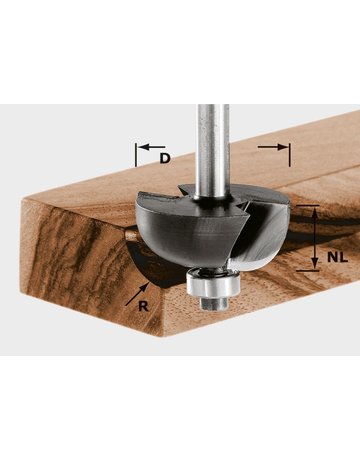 Hohlkehlfräser HW D31,7/R 9,5 - Festool
