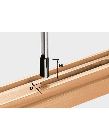 Nutfräser 8 MM Schaft HM D=20 B=20 H=57 - Festool