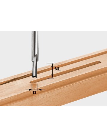 Nutfräser 8 MM Schaft HM D=8 B=20 H=50 - Festool