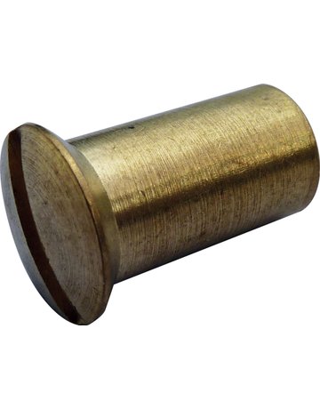 Hülsenmutter Liko Messing blank M 5 X 9 X 15 mit Schlitz