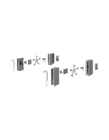 DesignSide Adapter InnoTech Atira / 144 mm, dunkelgrau - Hettich