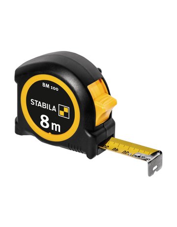 Taschenbandmaß BM 100 8 m metrische 1000er-Skala - STABILA