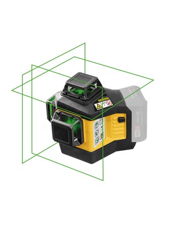 Multilinien-Laser LAX 600 G 5-tlg. Set 12-V-System ohne Akku und Ladegerät - STABILA