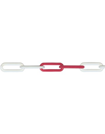 Kunststoffkette rot-weiß 8 x 49 x 26,5