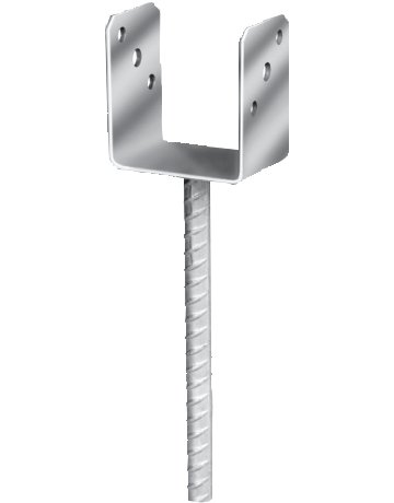 Stützenfuß Typ U - 60 in Beton feuerver. 80 X 60 X 104 mm - GH