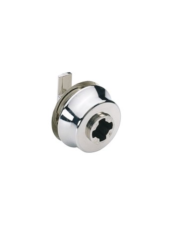 Zylinderglasschiebetürschloss Typ 326 mit Dreh-Druckfunktion, Aluminium Optik - Hettich