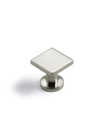 Möbel- Knopf, Fogo, 9113224, Breite 25mm, Länge 25mm, Höhe 23mm, Zink, edelstahloptik - Hettich
