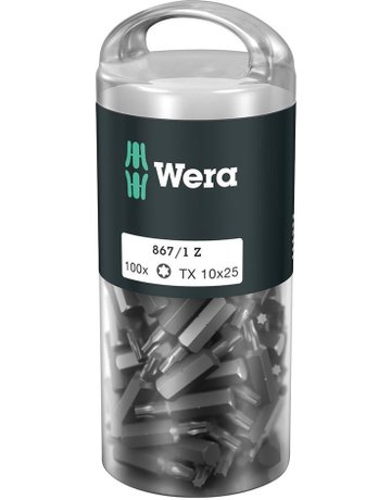 Bit 1/4" DIN3126 E6,3 T10 x 25 mm 100er Pack - Wera