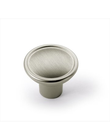 Möbel- Knopf, Galleno, 9206132, Durchmesser 35mm, Höhe 27mm, Zink, edelstahloptik gebürstet - Hettich