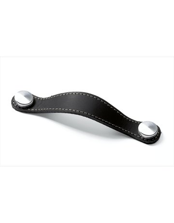 MB-Griff,B26x128mm,H3mm,Leder Gela 9113647,schwarz - Hettich