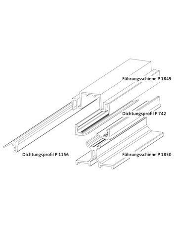 Beutel HS Führungsschiene P1850 - GU