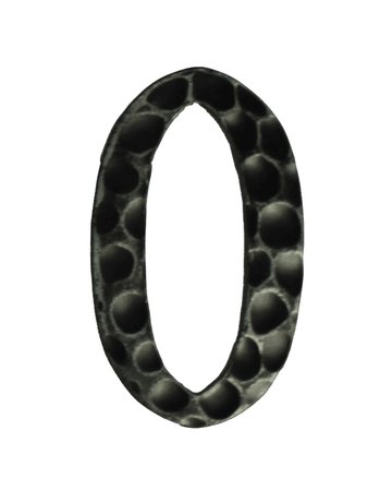 Rowe Hausnummer Zahl 0 EI-gehämmert Typ-Nr. 015 Höhe 120 mm # 04015-00 - Scheitter