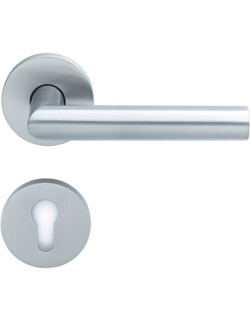 Drückerrosettenwechselgrt. B-Technik 162 Edelstahl matt PZ Knopf 239 Kugelform - Hewi