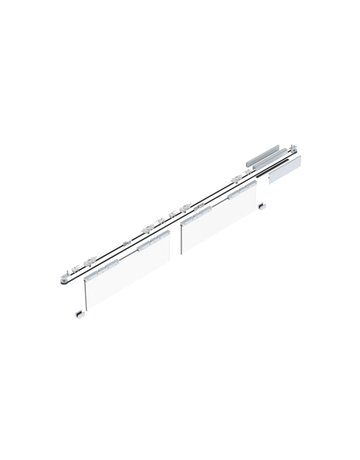 MK-L 80 G159 Schiebegrt. EV1 eloxiert 2-flg. b.80 kg Glas 4000mm - HELM