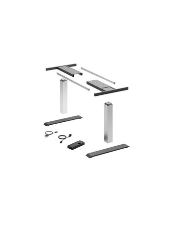 LegaDrive Systems Tischgestell-Set Basic, silber, graphitgrau - Hettich