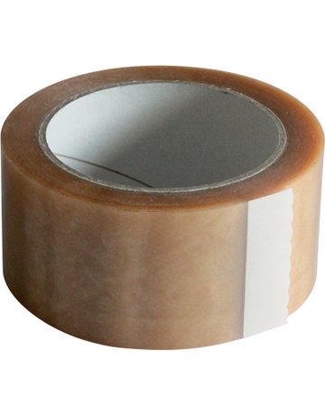 Packband PVC transparent 50 mm (Rolle 66 mtr.) Naturkautschuk