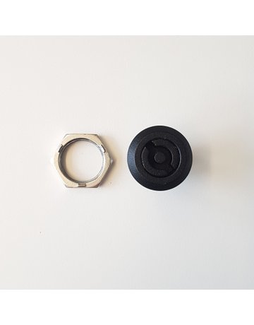 Drehriegel-Verschluss 28.4.18 mm GDZN schwarz, ohne Hebel Doppelbart 5 mm - Industrilas