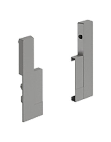 Verbinder für Aluminiumfront InnoTech, 144 mm, links und rechts, grau - Hettich