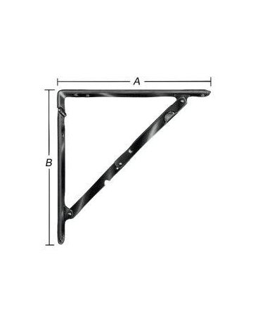 Klappkonsole,L400xT400mm mit diagonalem Tragarm,Stahl,weiß,beschichtet - VORMANN