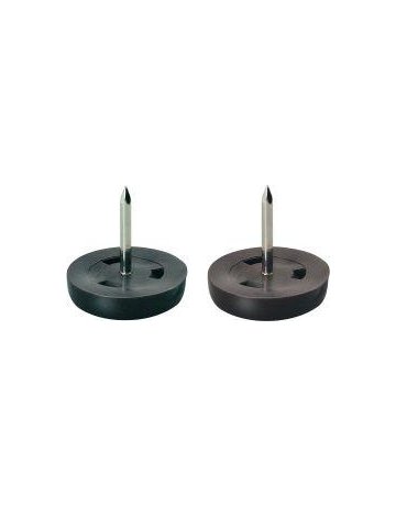 Möbelgleiter Kunststoff weiß D 18 mm mit Stift