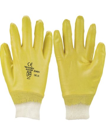 Handschuh, Nitril, Gr. 10, gelb