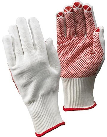 Strickhandschuh Packer, genoppt, weiß, Gr. 7 FORTIS