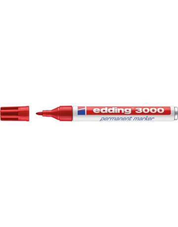 Permanentmarker Nr. 3000 rot Edding