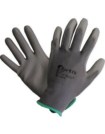 Handschuh Fitter, PU/Nylon, grau, Gr. 7 FORTIS