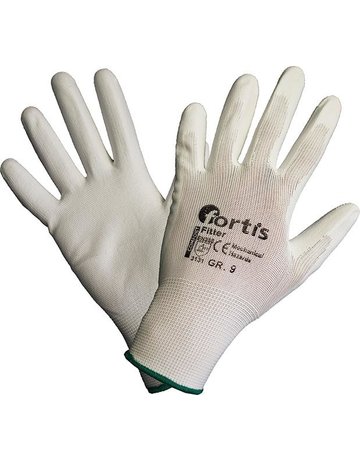 Handschuh Fitter, PU/Nylon, weiß, Gr. 7 FORTIS